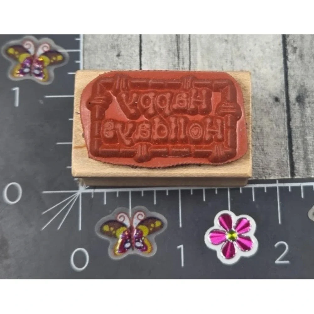 Darcie's Happy Holidays Framed Print E3917 Rubber Stamp Wood #L23